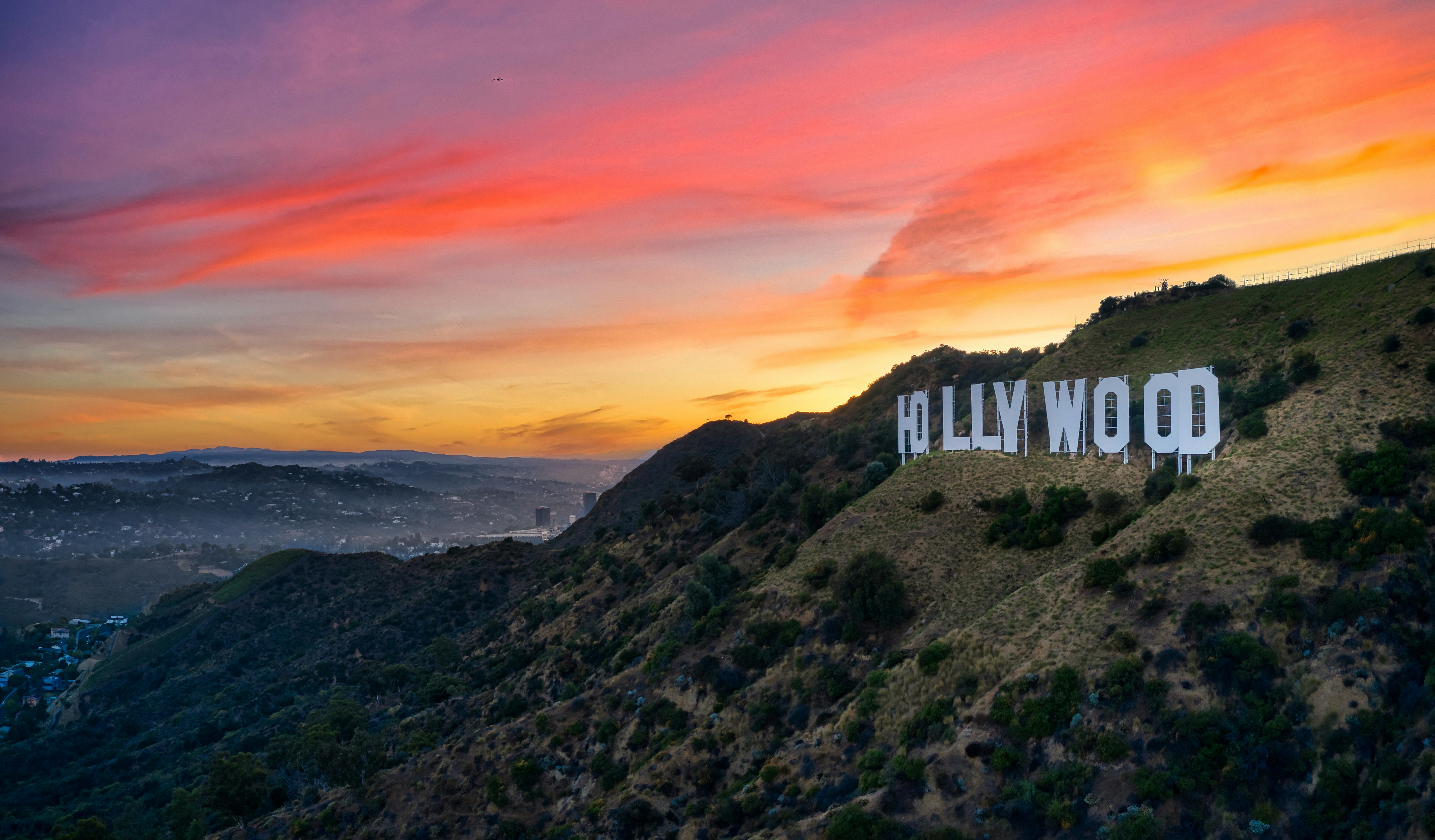Hollywood Sign on the hills above Los Angeles